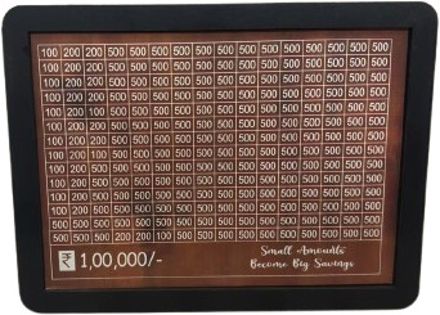 100K Piggy Bank, Money Bank Savings Plan Wooden Money Box with Counter Rs 100000 Coin Bank-image-28
