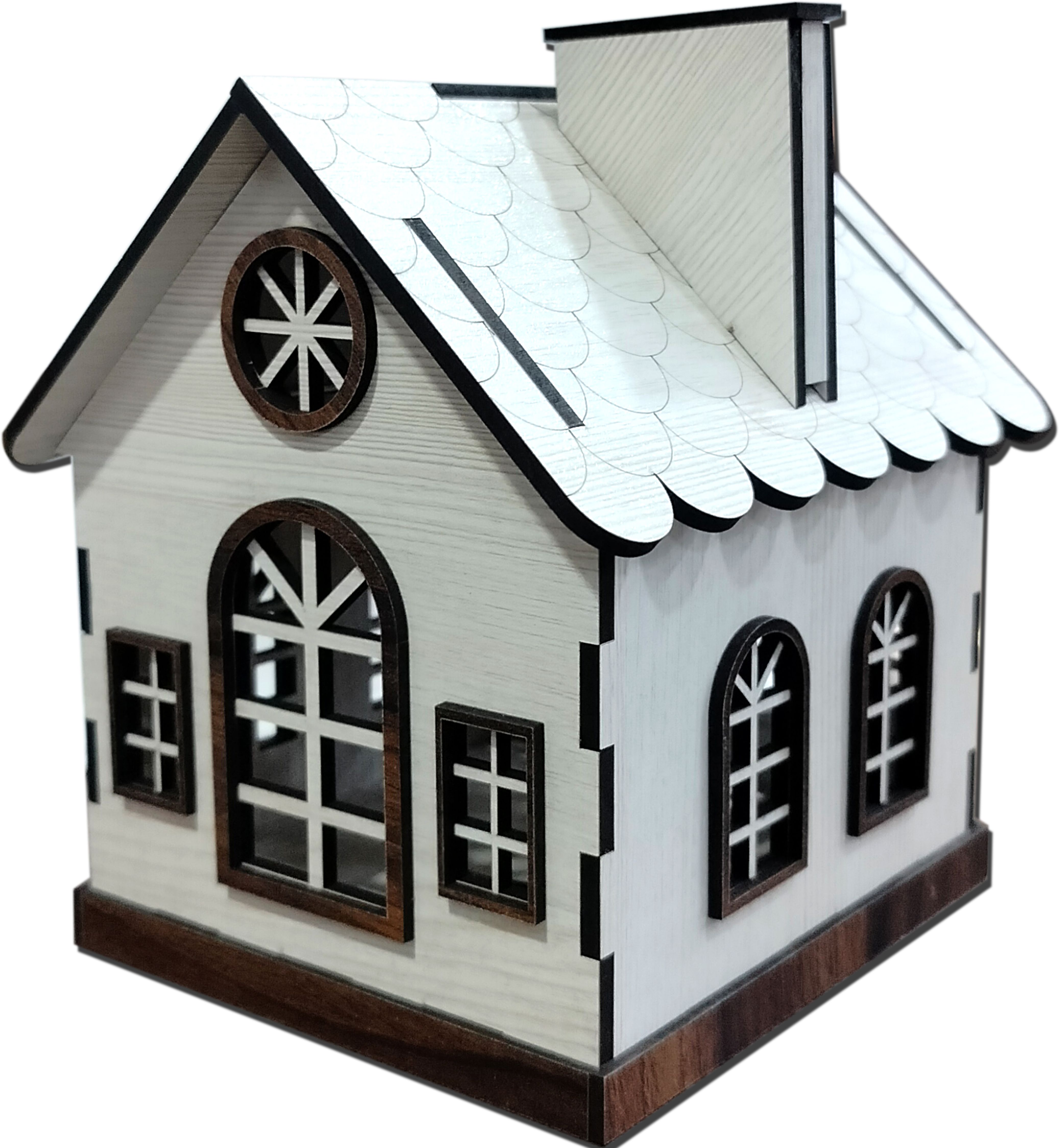 Wooden Home Piggy ban Coin Bank-image-2