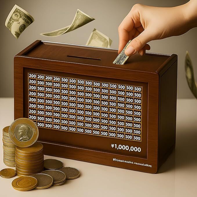 Cash Saver Money Box 100000 lack Coin Bank-image-19