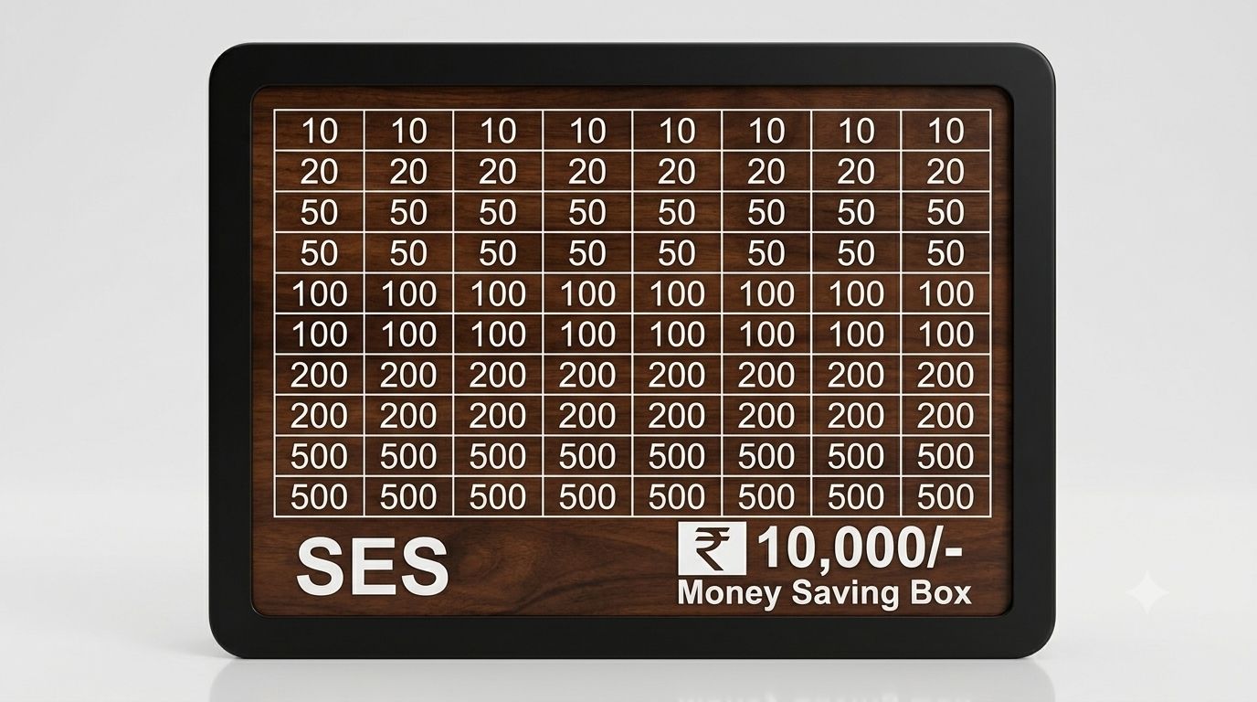 10K Piggy Bank, Money Bank Savings Plan Wooden Money Box with Counter Rs 10,000 Coin Bank-image-11