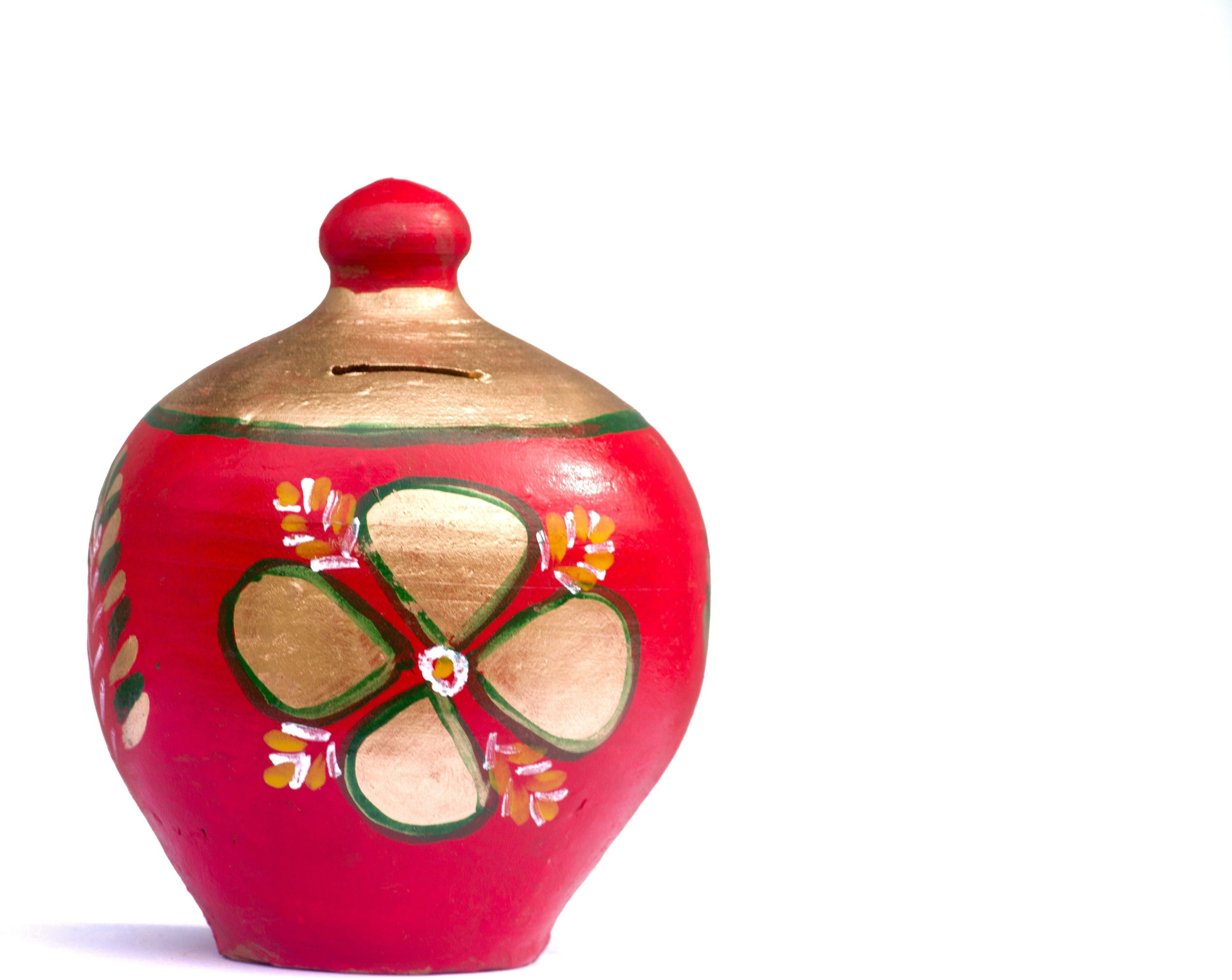 RS_Clay Gullak, Money Bank,Piggy Bank (Pack of 1) MulticolorGood quality Coin Bank-image-21