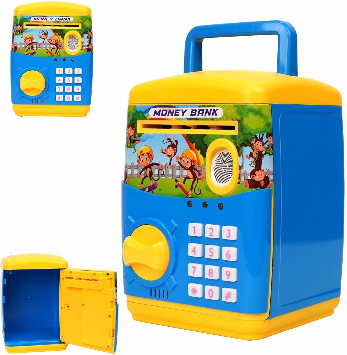 funverse Savings Bank for Kids with Finger Print Sensor with Indian Music 0 to 9 Number Coin Bank-picture-42