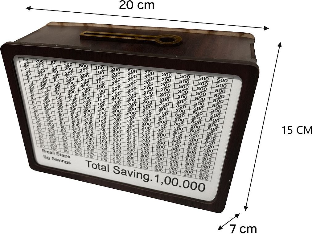 Everyday Wooden Savings Box for Coins and Notes Coin Bank-image-44