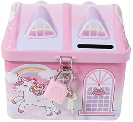 House-Shaped Coin Collection Box Money Saving Storage for Kids Coin Bank-image-19
