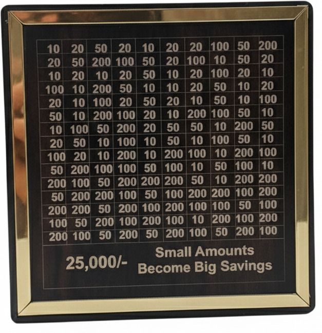 25,000 Rupees Money Saving Piggy Bank | Wooden Piggy Bank Coin Bank