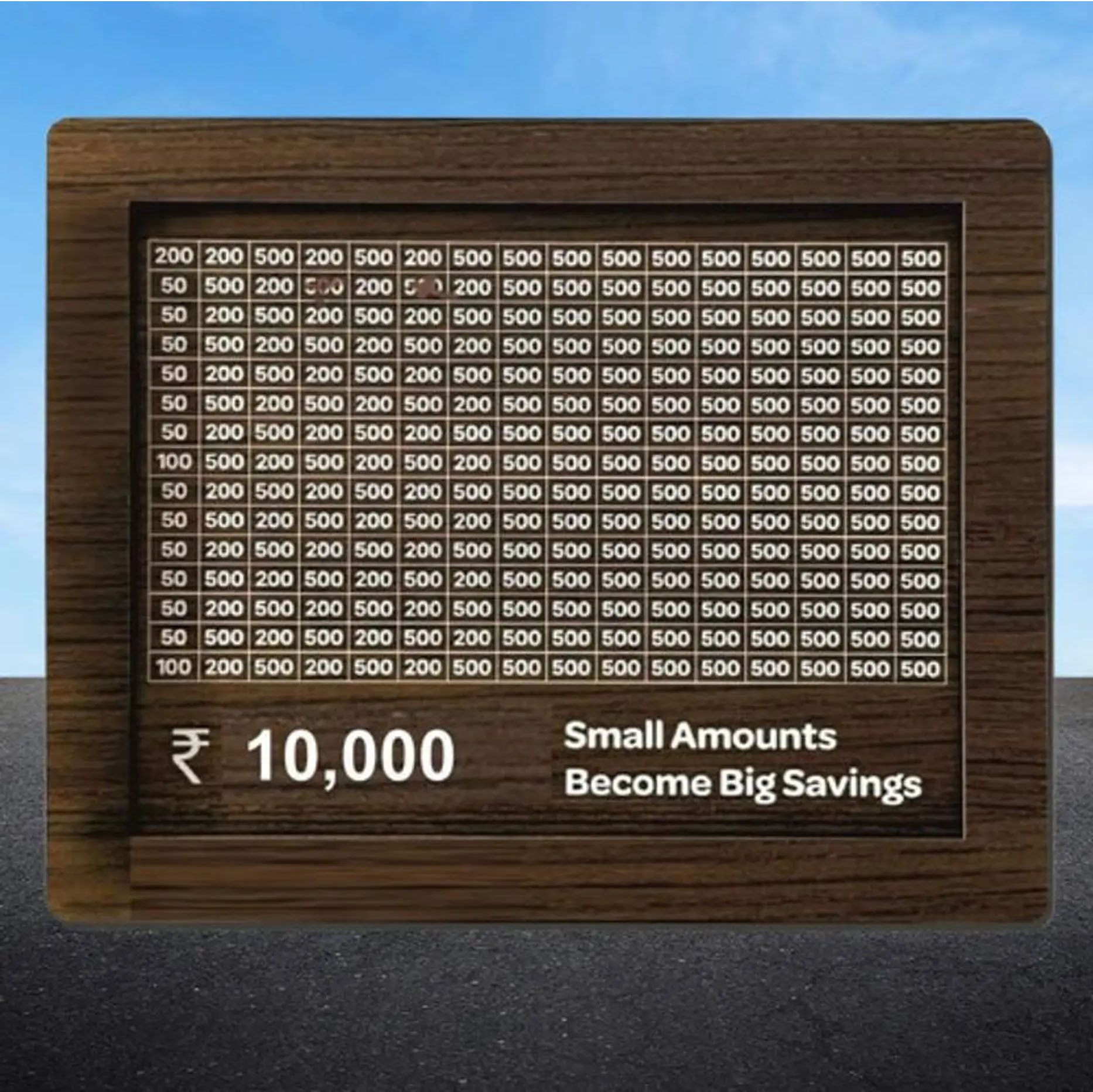 gs smart Wooden money Saving Box,Cash Saver Money Box with Counting Target,Piggy Bank Coin Bank-picture-34