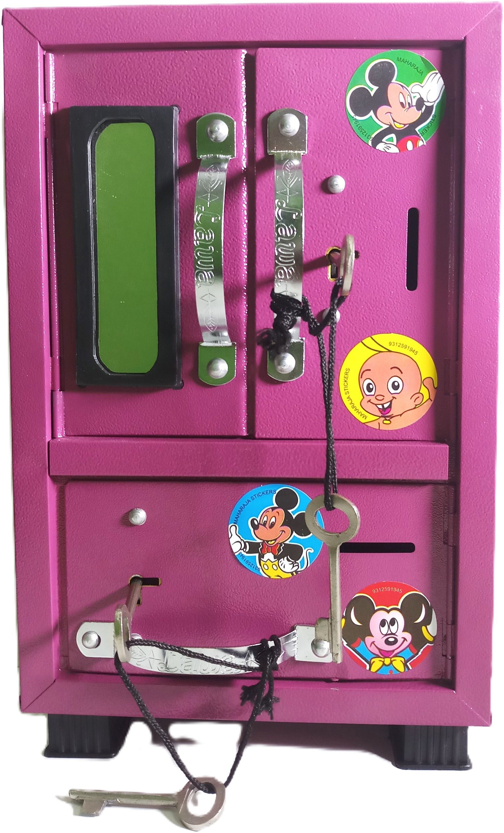 DOUBLE ALMIRAH PINK FOR KIDS,PIGGY BANK,COIN BANK,SHOWPIECE,HOME DECOR,GULLAK Coin Bank-image-2
