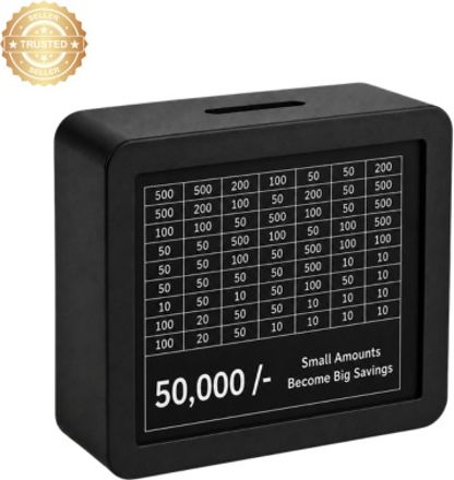 50K Challenge Savings Box Wooden Piggy Bank for Daily Money Saving Coin Bank-image-13