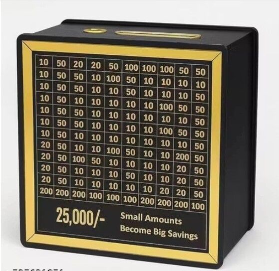 ₹25,000 Savings Challenge Wooden Box Coin Bank-image-39