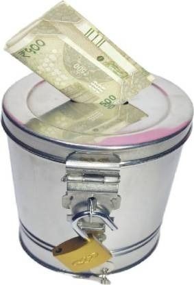 Round Shape Money Bank with lock (pack 1) very usefull Coin Bank-image-14