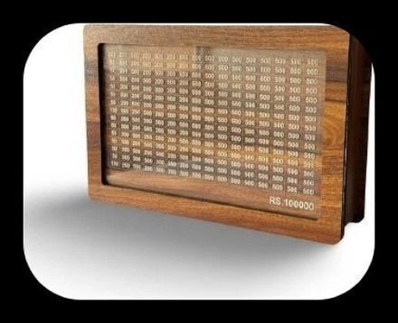 Wooden Money Saving Golden Box | Cash coinBank @M132 Coin Bank-image-2