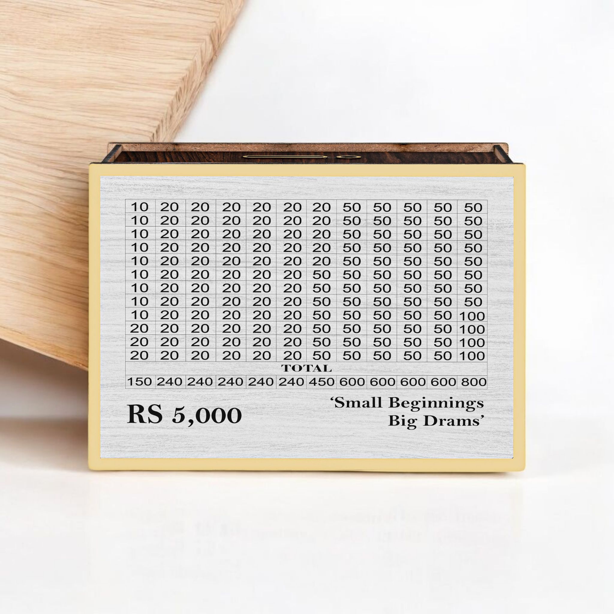 wooden piggy bank | money saver box | ideal for kids,adults | 5,000 savings bank Coin Bank