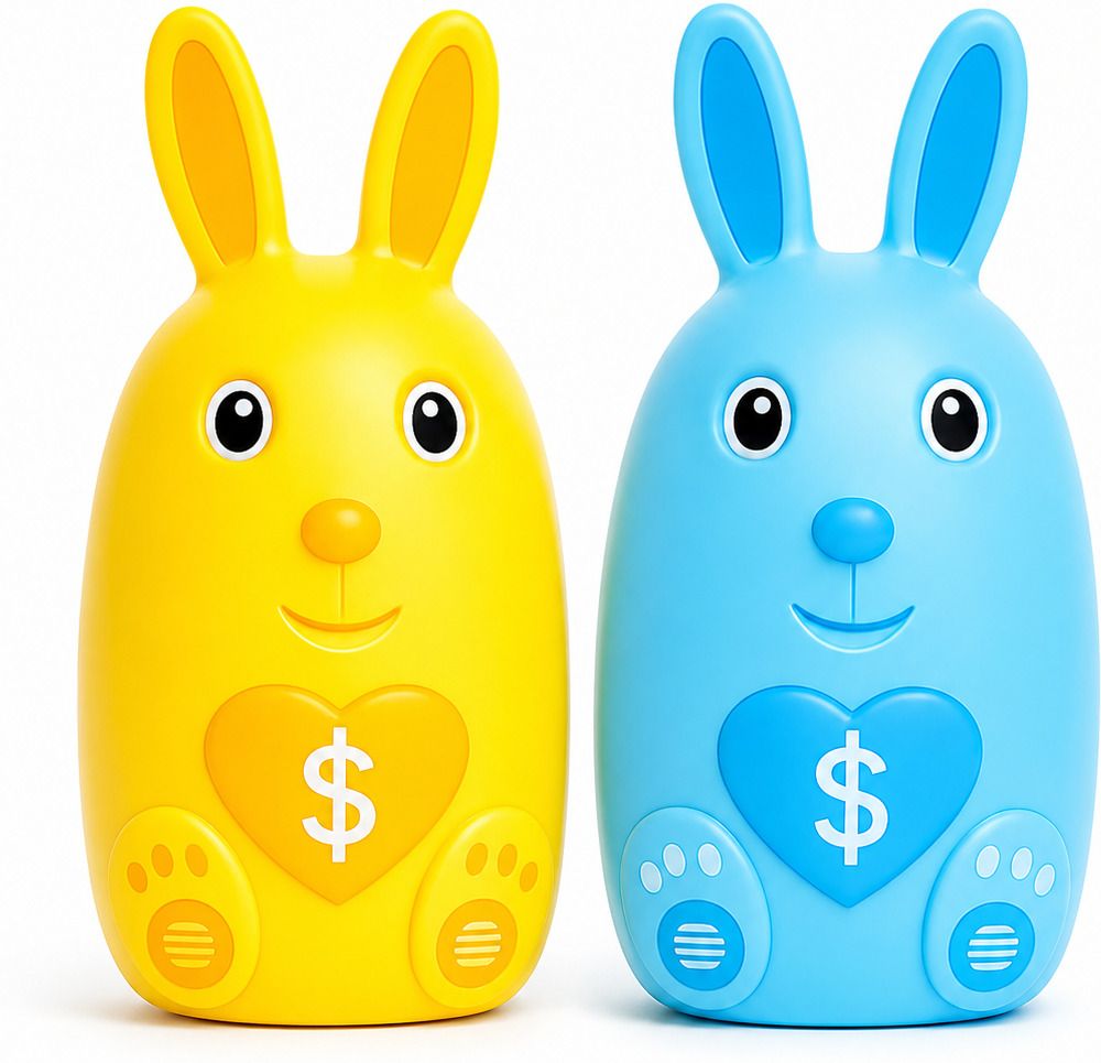 fresh ghar Cute Money Saving Coin Bank for Kids Pack of 2 Coin Bank-picture-0