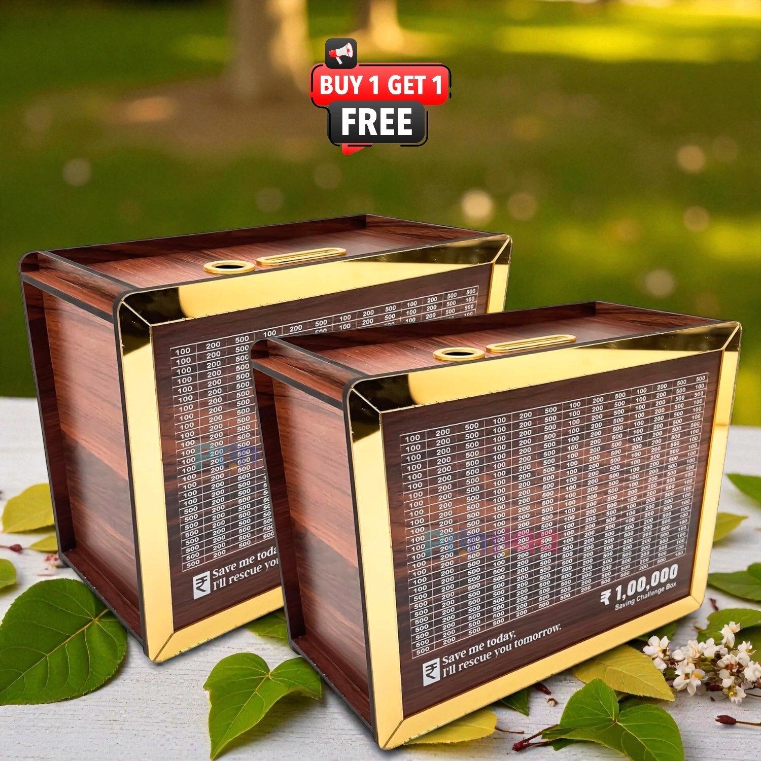 PACK OF 2GOLDEN MONEY SAVINGS BOX A30 Coin Bank-image-7