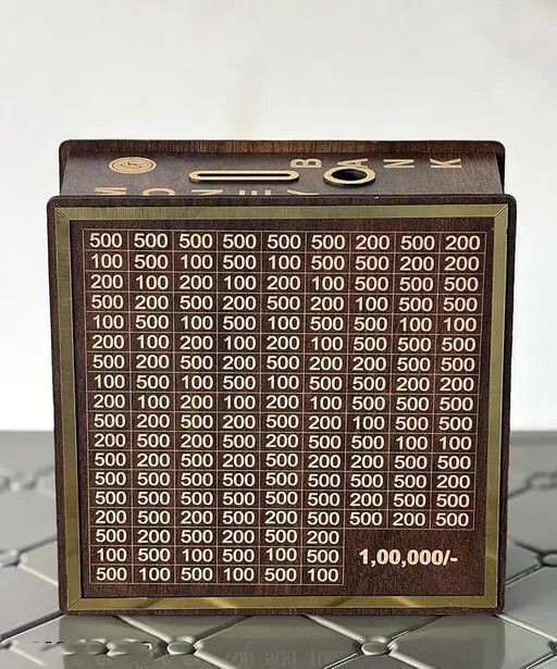 Wooden Money/Piggy Bank Box for Kids, Savings Box(1,00,000) Coin Bank Coin Bank