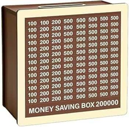 2 Lakh Saving Challenge Box – Wooden Money Saving Bank, Small Amount Big Savings Coin Bank-image-29