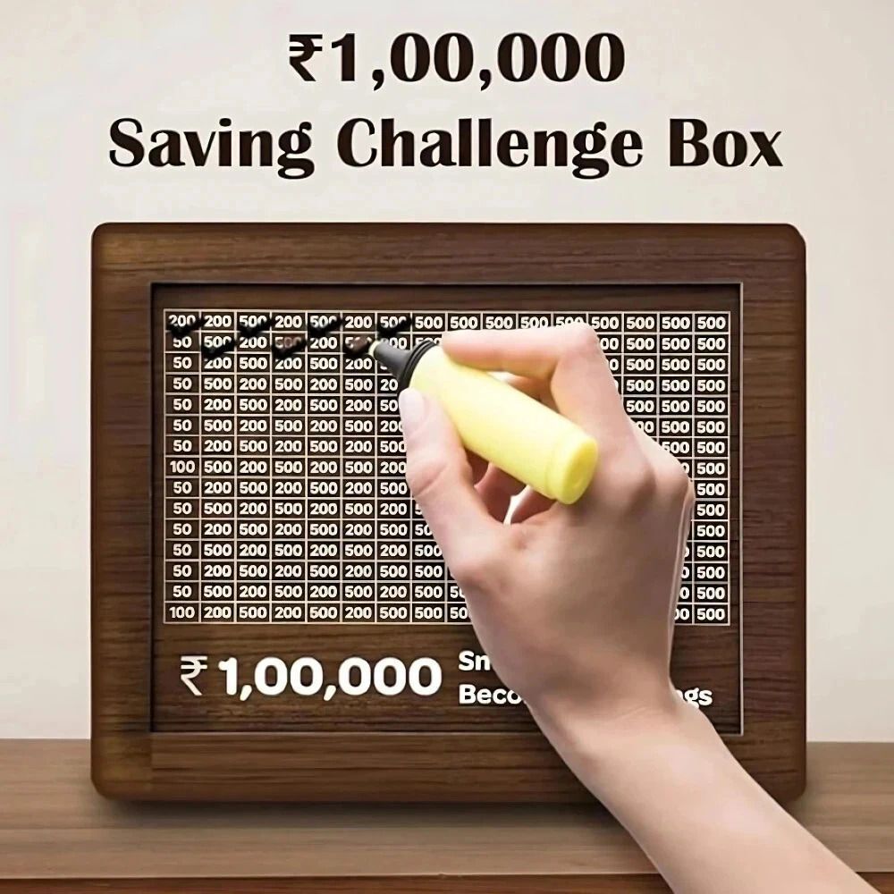 Gullak Wooden Money Saver Box Wooden Money Bank 100000 Piggy Bank Coin Bank