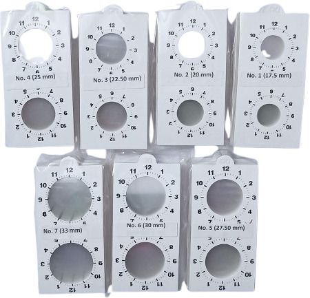 Clock Wise Coin Holder Size 01 To 07 Each Size 5 Pcs Total 35 Count Coin Bank-image-25