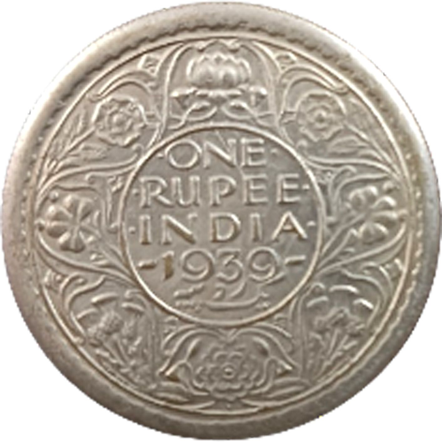 1 One Rupee Rare year 1939 George VI King Medieval Coin Collection-image-9