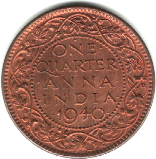 hariom 1940 BRITISH INDIA 1 QUARTER ANNA 1 UNC COIN WT. 4.87 GRAM Ancient, Medieval, Modern Coin Collection-picture-40