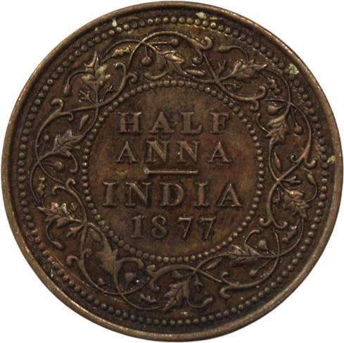 coinview Half Anna (1877) Victoria Queen Collectible Old and Rare Copper Coin Medieval Coin Collection-picture-13