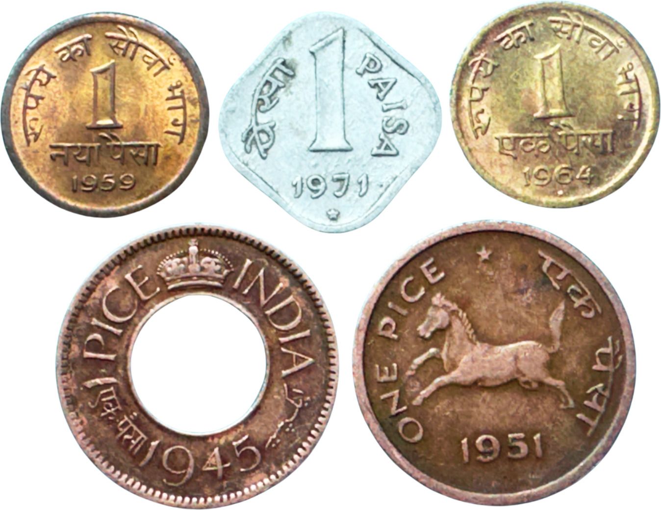 ppecoins Collectible Old Indian Coins Multicolor, Pack of 5 for Kids Collection & Gifting Ancient Coin Collection-picture-35