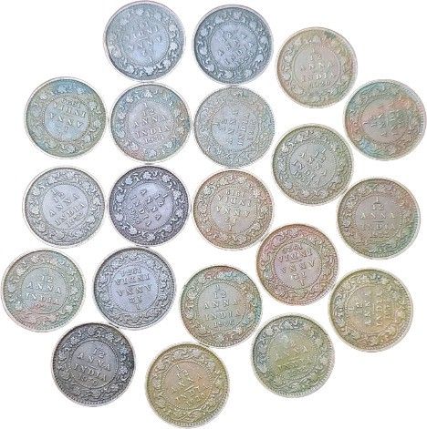 RARE GEORGE V KING EMPEROR 1/12 ANNA INDIA 1912 TO 1936 (20) COIN1.62 GRAM Medieval Coin Collection-image-42