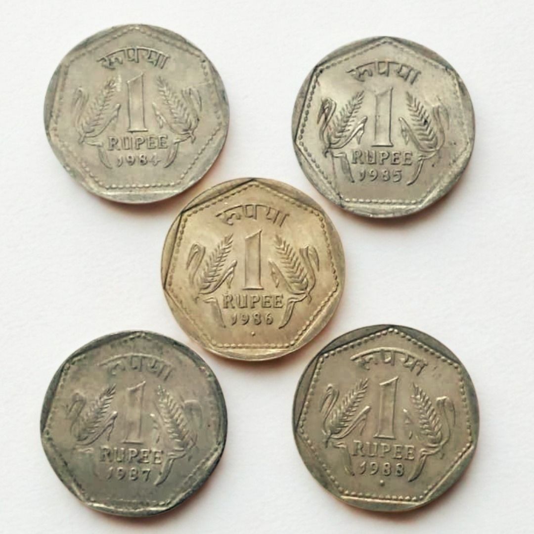 shubhcoins Definitive Rare Set 1984-88(Only Bombay-Calcutta Mint) Fine Circulated Condition Medieval Coin Collection-picture-23