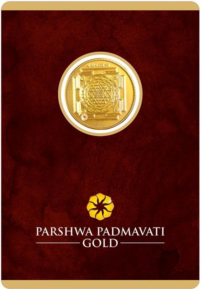 parshwa padmavati gold PPG Yantra Design Round Shape Gold Bullion | Yellow Precious Gold Coin 24 (999) K 0.05 g Gold Coin-picture-26