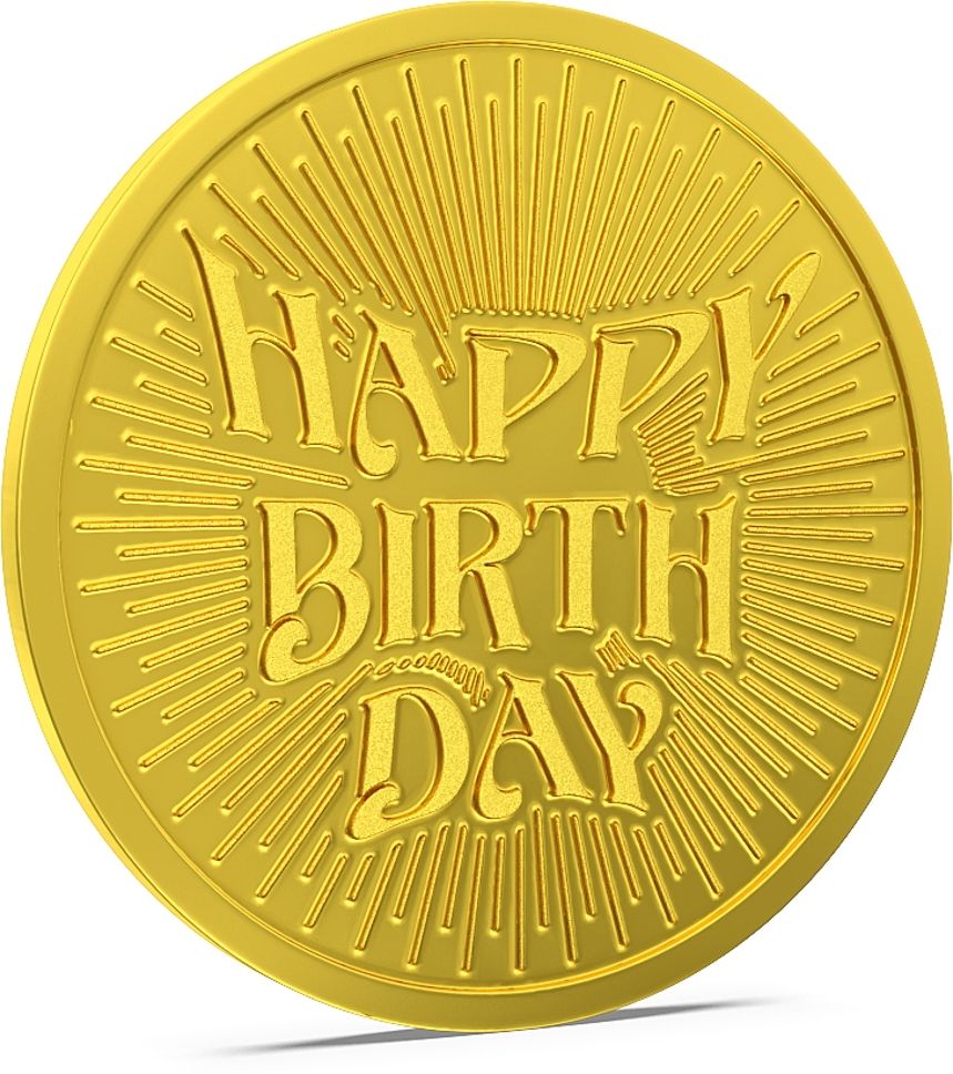 aspect bullion & refinery Happy Birthday HB-D4-005 24 (995) K 8 g Gold Coin-picture-11