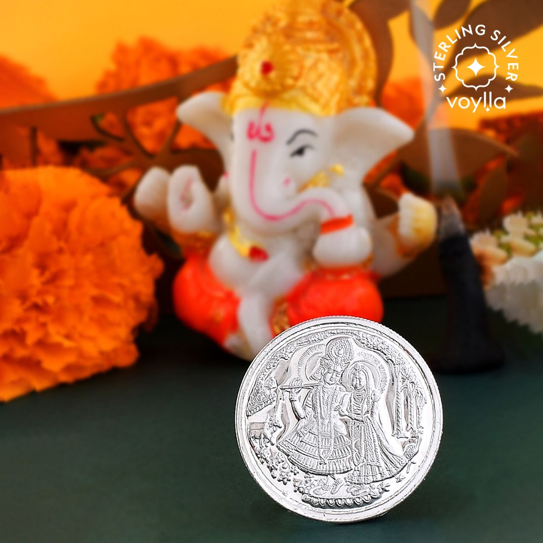 Radha Krishna S 999 10 gm Silver Coin-image-12