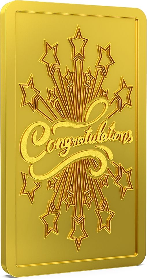 Congratulations F-A78 24 (999) K 8 g Gold Bar-image-3