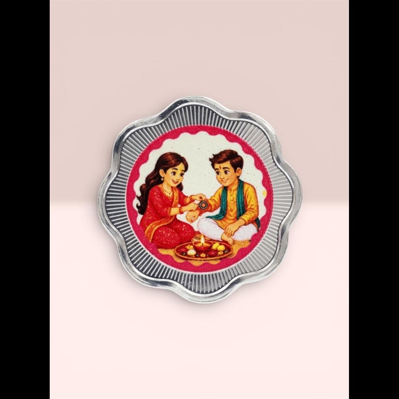 Rakhi Special 1 Gram Silver Coin | Brother Sister Festival Design | Pooja Coin for Gifting & Collection S 999 1 g Silver Coin-image-42
