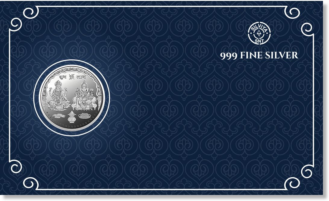 BIS Hallmarked Goddess Laxmi And Lord Ganesha (LG-2G701) S 999 2 g Silver Coin