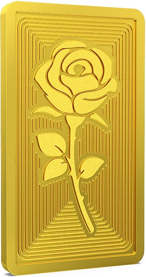 Rose G1 24 (999) K 1 g Gold Bar-image-47