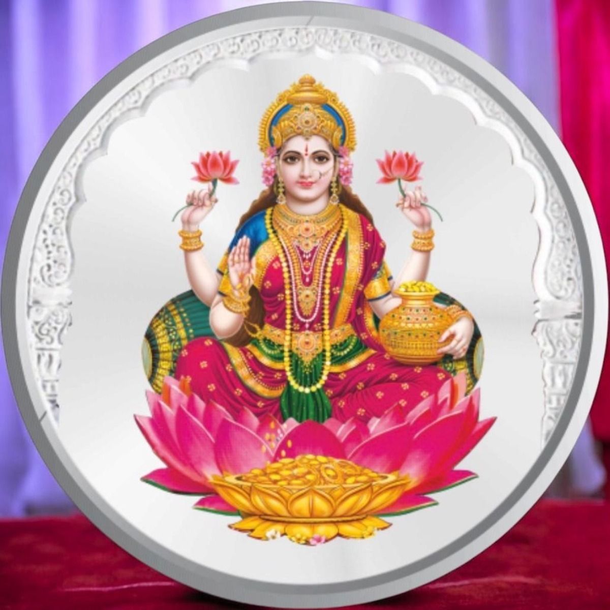 1 Gram Silver Laxmi Ji Coin | Religious Silver Coin for Puja pack of 1 1 g Silver Coin-image-31