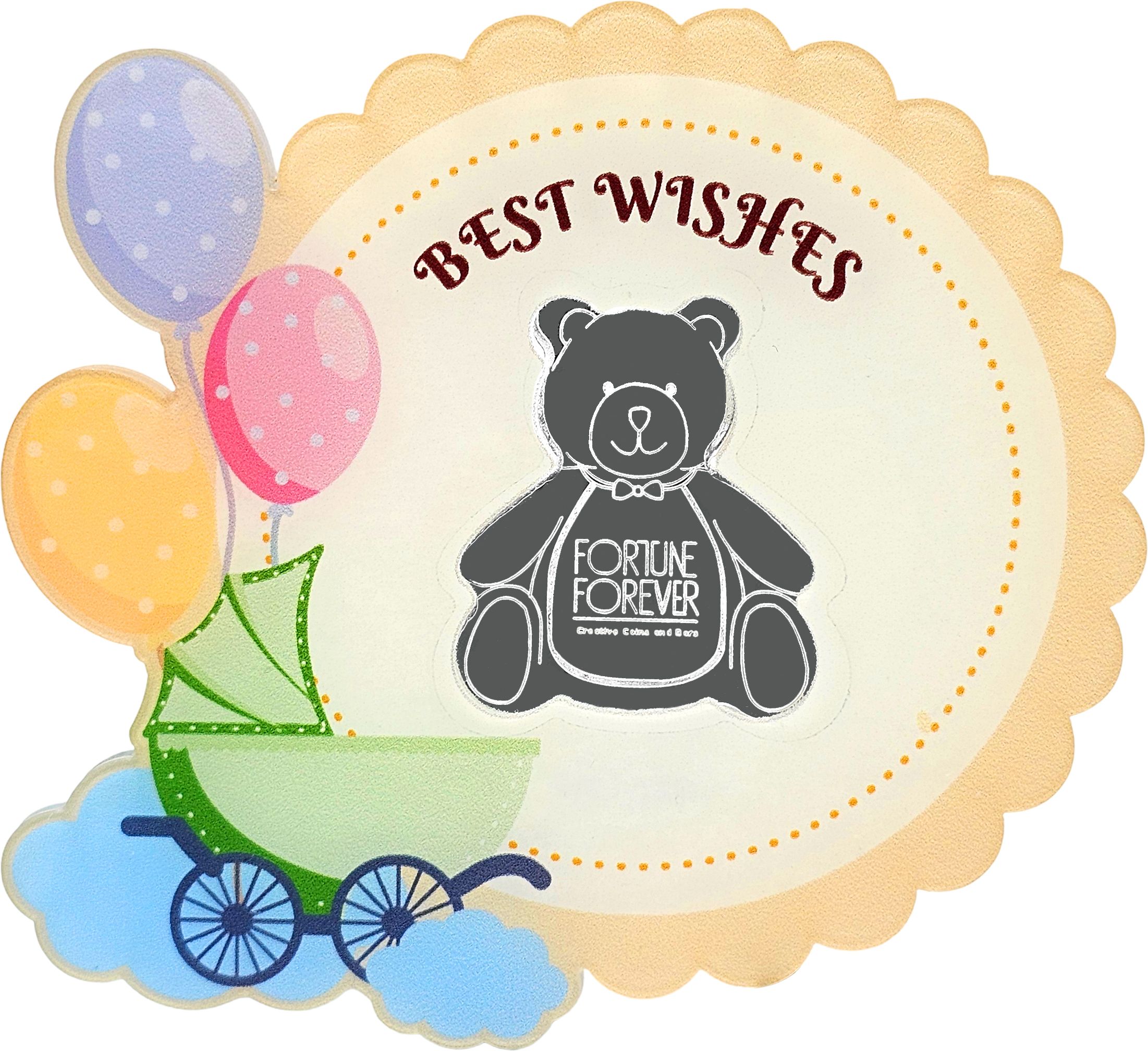 Pure Silver Teddy Bear Shape Coin with Baby Theme Premium Gift Ready Acrylic Card BIS Hallmarked S 999 10 g Silver Coin-image-20