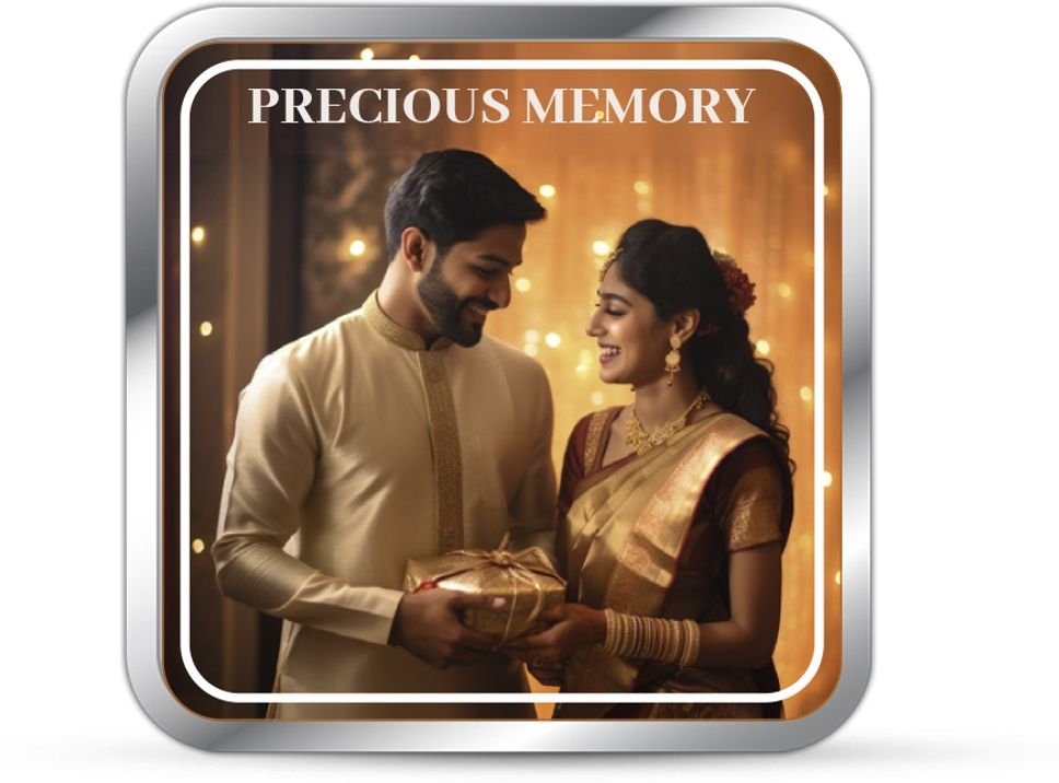 silviya BIS Hallmarked Karva Chauth Special Personalized (KC-100G732) S 999 100 g Silver Coin-picture-12