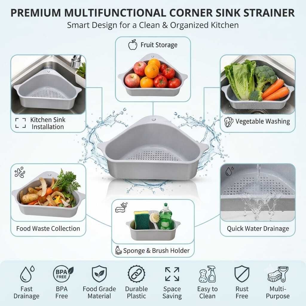 shiv enterprise Sink Drainer Basket Collapsible Strainer-picture-17