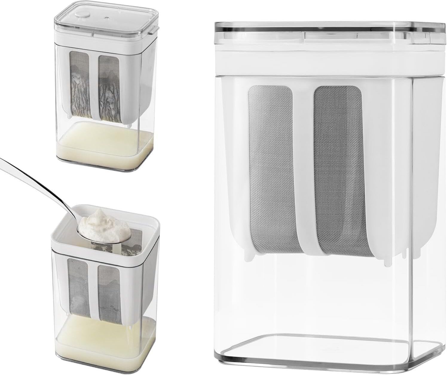 Dishwasher Safe Fine Mesh Strainer with Lid Collapsible Strainer-image-34