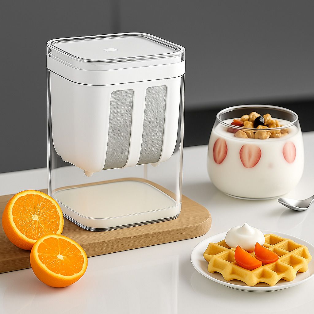 greek Yogurt Maker & Hung Curd Maker | Fine Mesh Strainer with Lid – 1100ml Yogurt Maker-picture-27