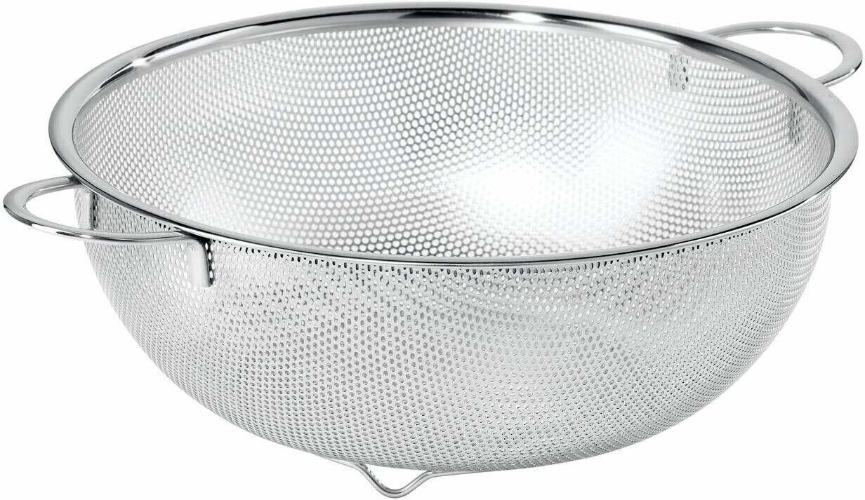 Stainless Steel Colander Fruits Vegetable Washing Rice Strainer 28.5x10cm Medium Colander-image-15