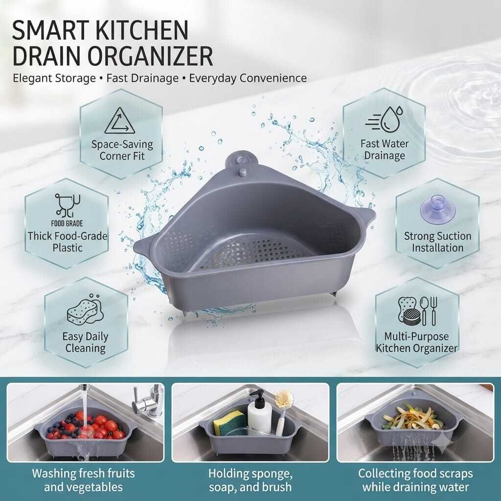 shiv enterprise Kitchen Sink Drain Protector Collapsible Strainer-picture-20