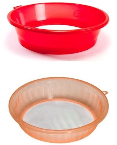 Durable Plastic Flour/Atta Strainer, Sieves, Hook Chalnis, Pack of 2, Multicolor Sieve-image-16