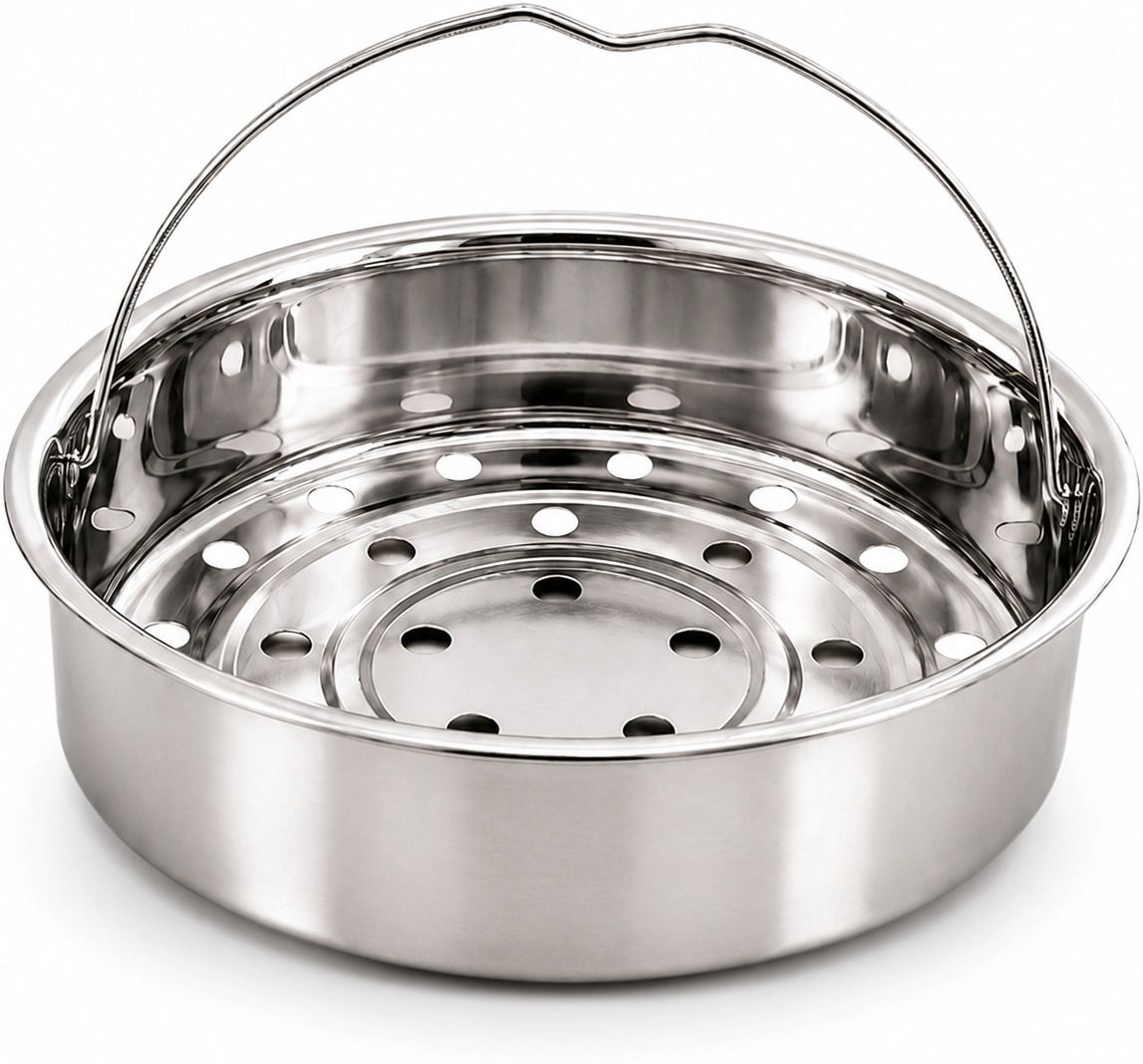 Food Steam Strainer Basket for Vegetables Momos Dumplings Corn and Eggs Stainless Steel Steamer-image-4