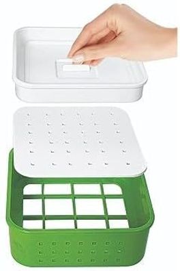 Square Paneer Maker Tofu Press Mould, Food-Grade Plastic with 3-Piece Set Collapsible Strainer-image-46