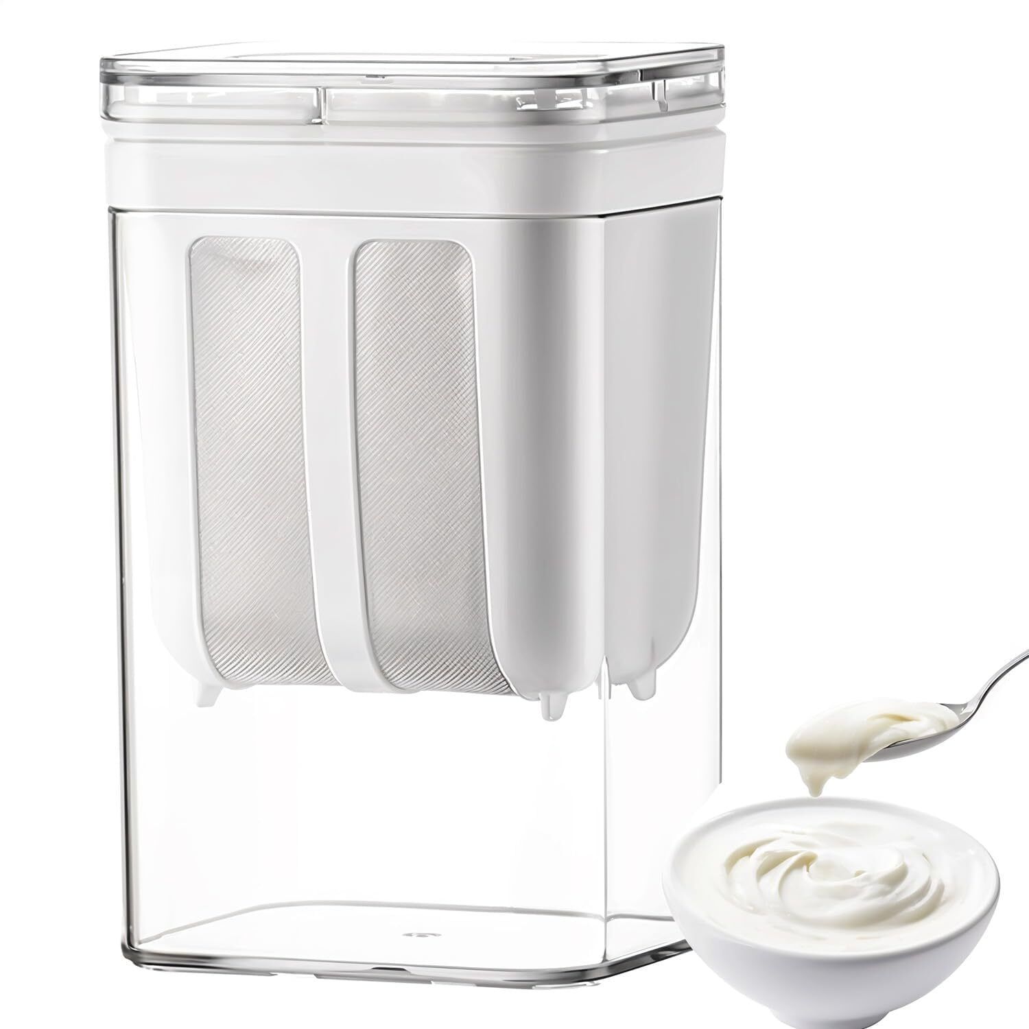 Yogurt & Curd Maker – 1100ml Container with Fine Mesh Strainer & Lid | BPA-Free Yogurt Maker
