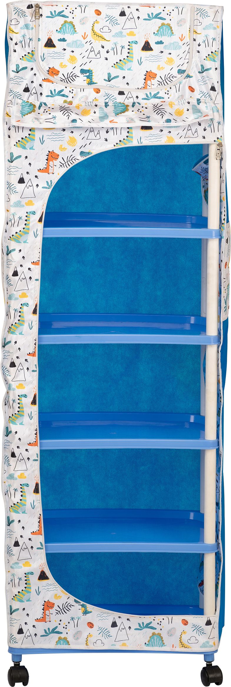 youcopia 1 Door 6 Shelf Fabric Plastic 2025 PVC Collapsible Wardrobe-picture-23