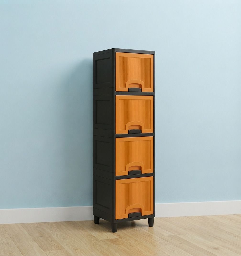 Multi-Layer Organizer Storage Plastic Free Standing Cabinet PP Collapsible Wardrobe-image-5