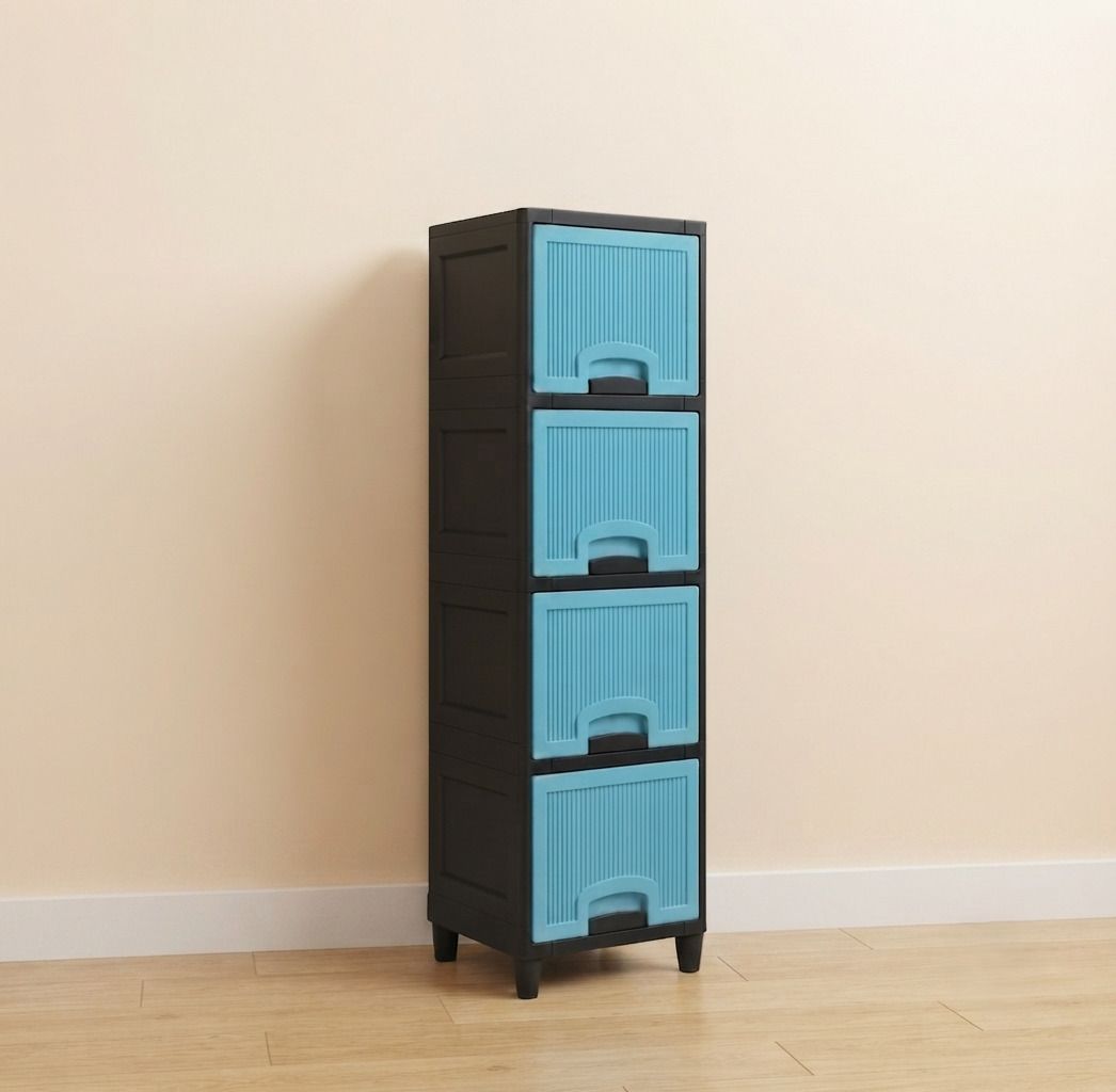 maxtid Tall Multi Layer Storage Cabinet with Easy Access Drawers for Home Use Plastic Open Book Shelf-picture-31
